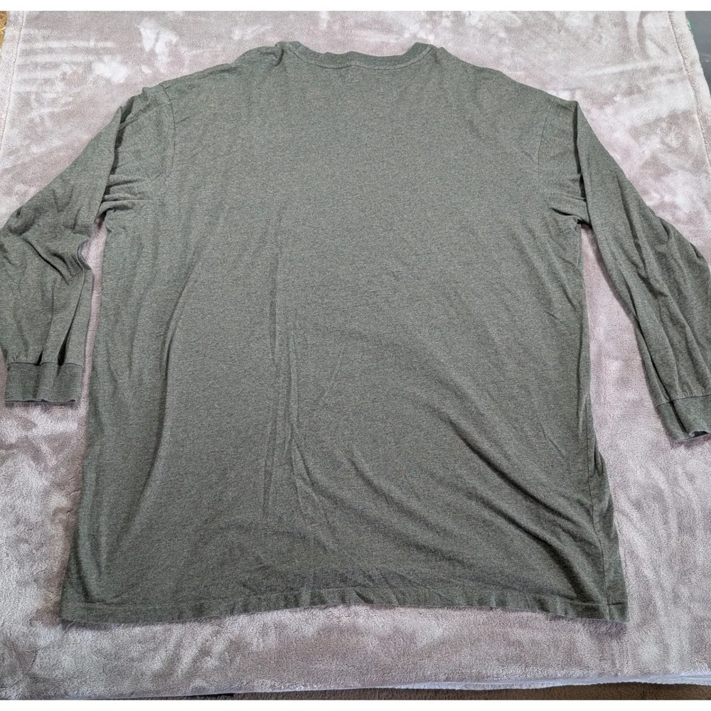 Polo Ralph Lauren T-Shirt Mens 3XLT Olive Green Long Sleeve Heathered Pony Logo